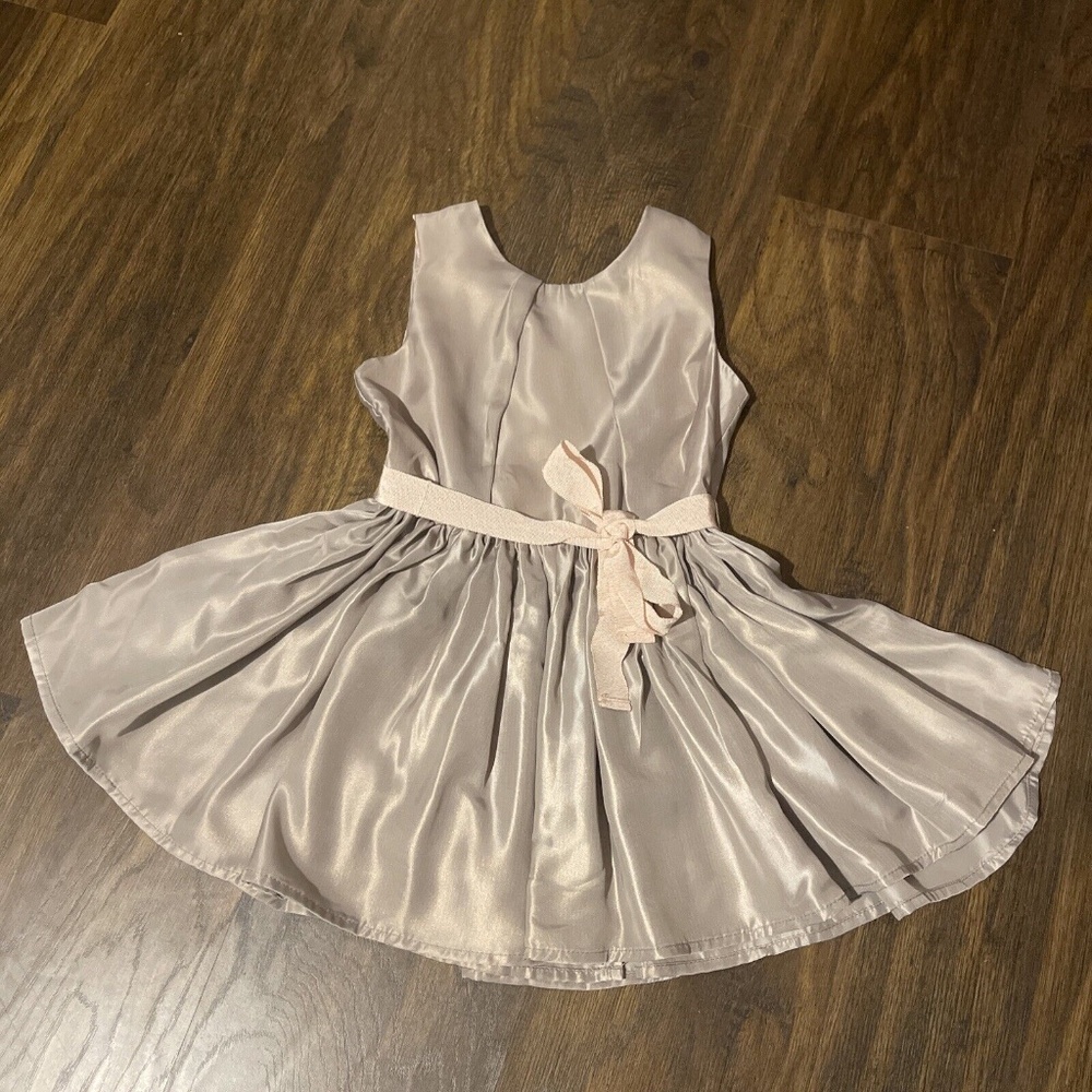 Grey Pink Catherine Malandrino Girls Sleeveless Dress Size 6 - Picture 3 of 7 G